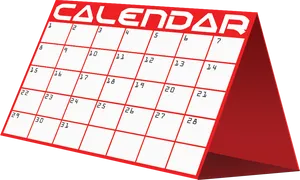 Red Desk Calendar Clipart PNG image