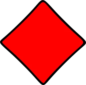 Red Diamond Shape Black Background