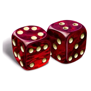 Red Dice With Gold Edges Png 06132024 PNG image