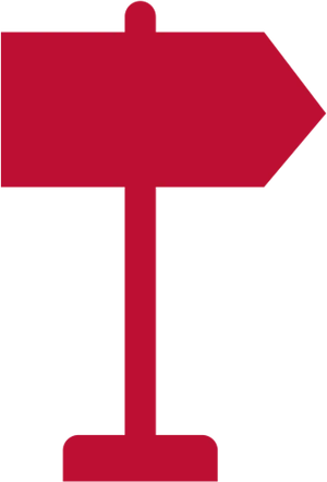 Red Direction Sign Blank PNG image