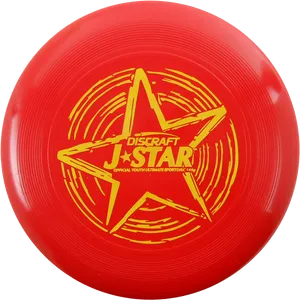Red Discraft J Star Ultimate Frisbee PNG image