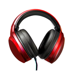 Red Dj Headphones Png 06212024 PNG image