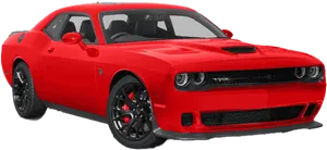 Red Dodge Challenger S R T Hellcat PNG image