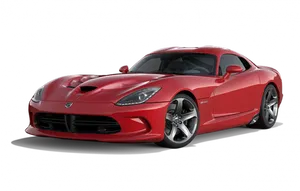Red Dodge Viper Sports Car PNG image