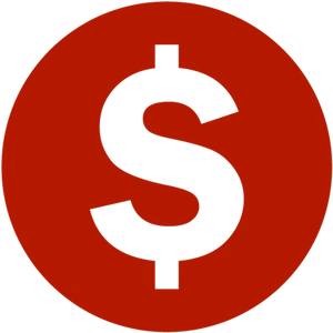 Red Dollar Sign Icon PNG image