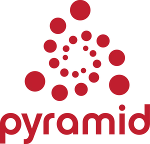 Red Dot Pyramid Logo PNG image