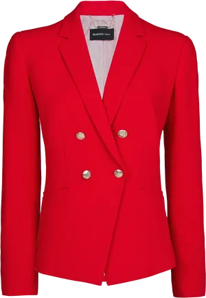 Red Double Breasted Blazer PNG image
