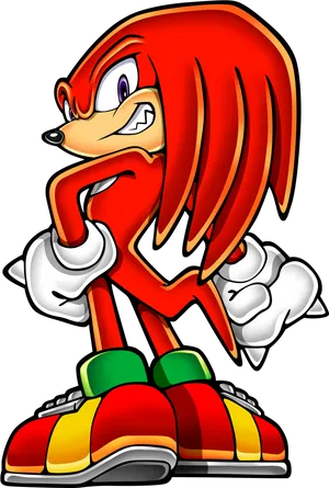 Red_ Echidna_ Character_ Art PNG image