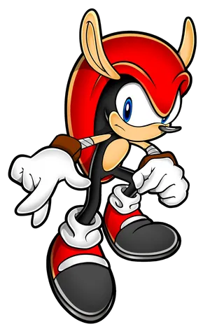 Red Echidna Character PNG