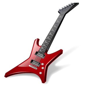 Red Electric Guitar Black Background PNG image