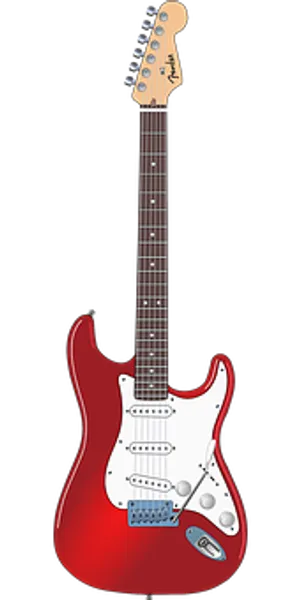 Red Electric Guitar Illustration