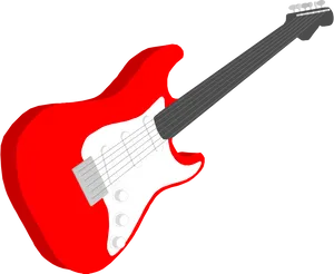 Red Electric Guitar Illustration
