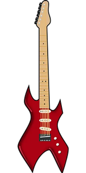Red Electric Guitar Vector