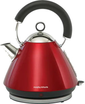 Red Electric Kettle Morphy Richards PNG