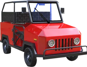 Red Electric Rickshaw Model PNG image