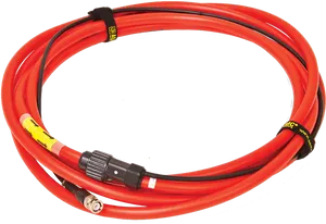 Red Electrical Cablewith Connectors PNG image