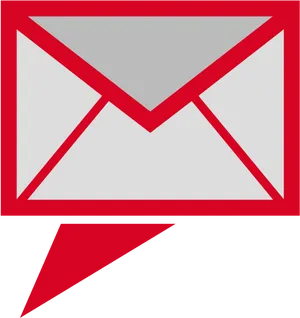 Red Email Icon Graphic PNG image