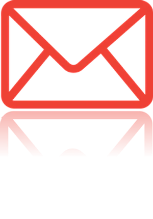 Red Email Icon Reflection