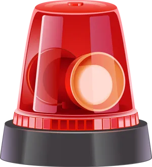 Red Emergency Siren Illustration PNG image