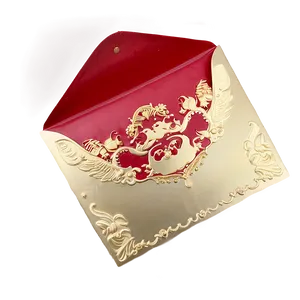 Red Envelope With Embossed Design PNG 06292024