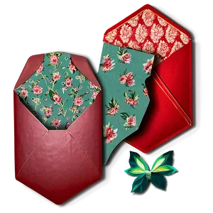 Red Envelope With Floral Pattern PNG Ejq23 PNG