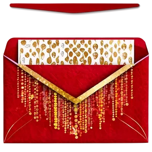 Red Envelope With Glitter PNG Ljx96 PNG