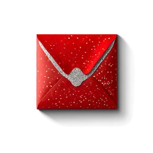 Red Envelope With Glitter PNG Ncj95