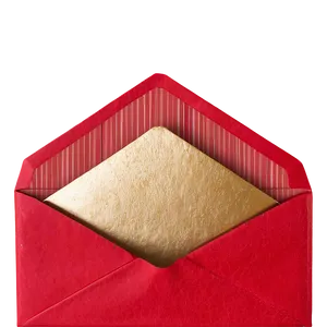 Red Envelope With Gold Accents PNG Sih PNG