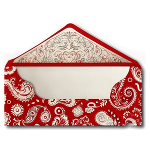 Red Envelope With Paisley Pattern PNG Hpi PNG
