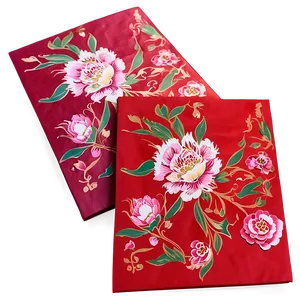 Red Envelope With Peony Design Png 06292024 PNG image