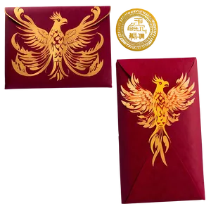 Red Envelope With Phoenix Design PNG 90 PNG