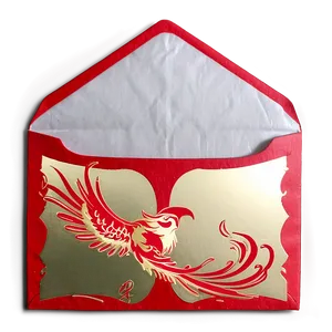 Red Envelope With Phoenix Design PNG Cno29 PNG