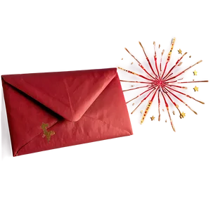 Red Envelope With Stars PNG 38