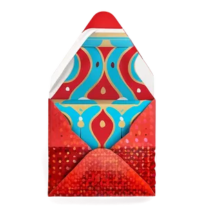 Red Envelope With Wave Pattern PNG Djn90 PNG