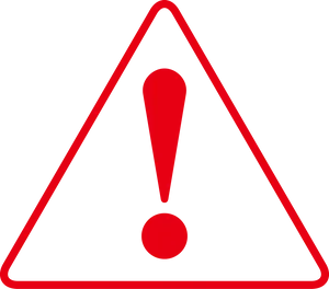 Red Exclamation Warning Sign PNG image