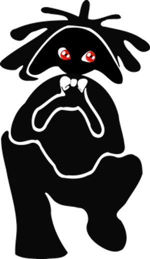 Red Eyed Creature Illustration