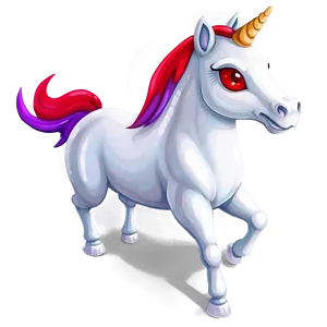 Red Eyes Unicorn Png 05252024 PNG image