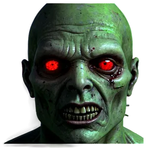 Red Eyes Zombie Png 05252024 PNG image