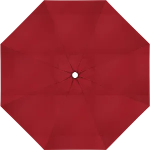 Red Fabric Umbrella Top View