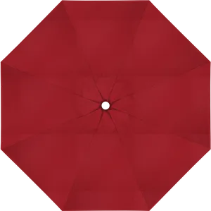 Red Fabric Umbrella Top View PNG image