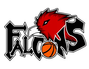 Red Falcon Basketball Logo PNG image