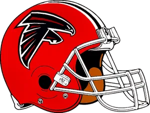 Red Falcons Helmet Graphic PNG image