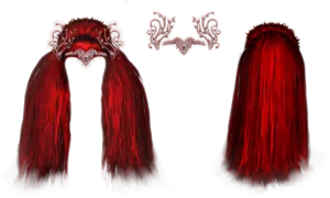 Red Fantasy Hair Designs