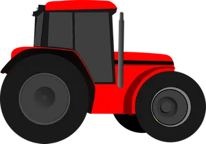 Red Farm Tractor Vector Illustration PNG image