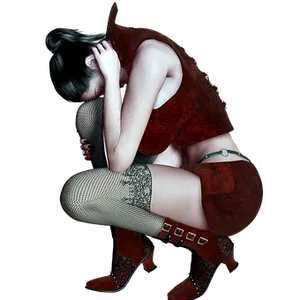 Red Fashion Pose