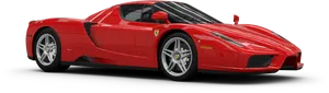 Red Ferrari Enzo Side View PNG image