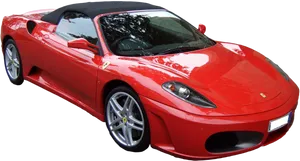Red Ferrari F430 Spider Convertible PNG image