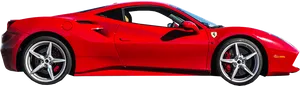 Red Ferrari Side Profile