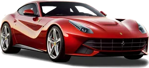 Red Ferrari Sports Car Isolated PNG image