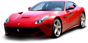 Red Ferrari Sports Car Isolated PNG image